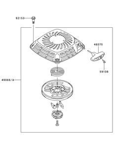Fj180v-As08 Starter Diagram and Parts List for 56A443TH (750-XP)(2008 & Before) Cub Cadet Lawn Mower